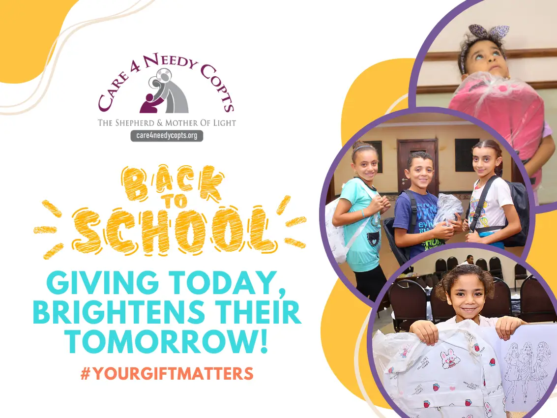 back to school campaign for winter 2025 care 4 needy copts